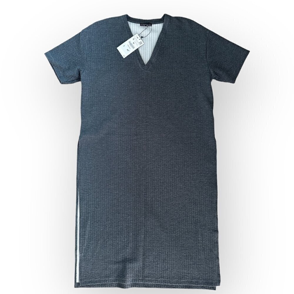 NWT Zara Trafaluc Grey Stretchy Tunic/Dress - Size Small - Picture 2 of 10